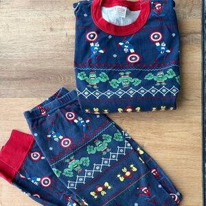 Hanna Andersson Blue and Red Pajama Set